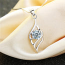 Luxury Angel Wing Pendant Fine Jewelry 925 Sterling Silver Charms Necklace