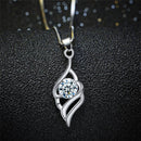 Luxury Angel Wing Pendant Fine Jewelry 925 Sterling Silver Charms Necklace