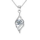 Luxury Angel Wing Pendant Fine Jewelry 925 Sterling Silver Charms Necklace
