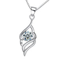 Luxury Angel Wing Pendant Fine Jewelry 925 Sterling Silver Charms Necklace