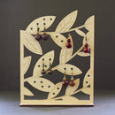 Stylish Natural Wood Tree Leaves 22 Hole Earring Ear Stud Display Stand Rack