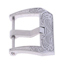Screw-in Flower Engraving Tang Buckle for Watch Bands 22mm Clasp Buckle