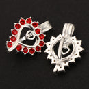 2 Pcs DIY Necklace Bracelet Accessories Copper Spot Drills Heart Wish Box