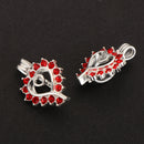 2 Pcs DIY Necklace Bracelet Accessories Copper Spot Drills Heart Wish Box