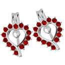 2 Pcs DIY Necklace Bracelet Accessories Copper Spot Drills Heart Wish Box