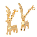 Chic 3D Christmas Reindeer Deer Charm Pendant Charms DIY Jewelry Accessories