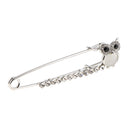 Rhinestone Owl Bird Sweater Hat Breastpin Pin Women Crystal Pin Jewelry