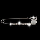 Rhinestone Owl Bird Sweater Hat Breastpin Pin Women Crystal Pin Jewelry