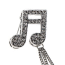 Musical Note Elegant Lapel Brooch Pin Layered Tassel Chain for Suit Blouse
