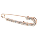 Rhinestone Crystal Safety Pin Brooch for Ladies Scarf Coat Gown Pin 7.2cm