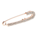 Rhinestone Crystal Safety Pin Brooch for Ladies Scarf Coat Gown Pin 7.2cm