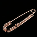 Rhinestone Crystal Safety Pin Brooch for Ladies Scarf Coat Gown Pin 7.2cm