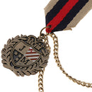 Retro Navy Style Pentagram Medal Chain Brooch Lapel Pin Unisex Jewelry