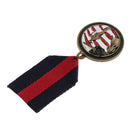 Vintage Striped Fabric Medal Badge Clothing Costume Brooch Pin Accessories