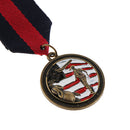 Vintage Striped Fabric Medal Badge Clothing Costume Brooch Pin Accessories
