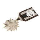 Crown Geometric Medal Vintage Badge Fabric Uniform Brooch Pin Patriot Medal