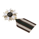 Crown Geometric Medal Vintage Badge Fabric Uniform Brooch Pin Patriot Medal