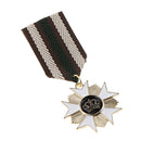 Crown Geometric Medal Vintage Badge Fabric Uniform Brooch Pin Patriot Medal