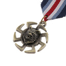 Gothic Wheel Wolf Head Animal Brooch Pin Badge Uniform Collar Lapel Medal