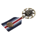Gothic Wheel Wolf Head Animal Brooch Pin Badge Uniform Collar Lapel Medal