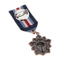 Textile Striped Cloth Medal Military Uniform Style Pin Flower Medal Handsake