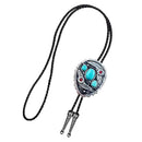 Western Cowboy Native American Turquoise Flower Pattern Bolo Ties Rodeo Necktie