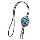 Western Cowboy Native American Turquoise Flower Pattern Bolo Ties Rodeo Necktie