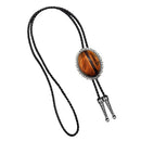 Fashion Western Cowboy Natural Tiger Eye Stone Bolo Tie Rodeo Necktie Bootlace Tie
