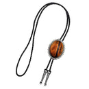 Fashion Western Cowboy Natural Tiger Eye Stone Bolo Tie Rodeo Necktie Bootlace Tie