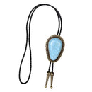 Turquoise Stone Bolo Tie Western Cowboy Native American Novetly Neckties