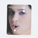4 Pieces Stainless Steel Rhinestone Flower Nose Stud Rings Bar Body Jewelry
