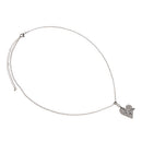 Love Heart Arrow Design Charms Pendant Necklace Full Rhinestone Necklace