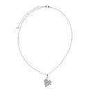 Love Heart Arrow Design Charms Pendant Necklace Full Rhinestone Necklace
