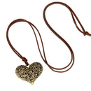 Classic Women Small Heart Chain Pendant Necklace Lovely Peach Heart Necklace