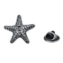 Vintage Starfish Shape Shirt Collar Brooch Buckle Men Women Lapel Pins