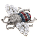 Cute Bee Alloy Pearl Brooch Pins Rhinestone Jewelry Accessories Charm Gifts