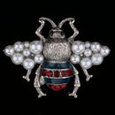 Cute Bee Alloy Pearl Brooch Pins Rhinestone Jewelry Accessories Charm Gifts