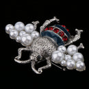 Cute Bee Alloy Pearl Brooch Pins Rhinestone Jewelry Accessories Charm Gifts