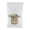 Women Gold Simple Hollow Mesh Silk Scarves Buckles Ring Jewelry Simple Unique Design