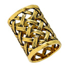 Women Gold Simple Hollow Mesh Silk Scarves Buckles Ring Jewelry Simple Unique Design