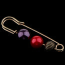 Luxury Large ABS Pearl Beads Safety Pin Brooch Clip Scarf Hat Sweater Pin