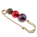 Luxury Large ABS Pearl Beads Safety Pin Brooch Clip Scarf Hat Sweater Pin