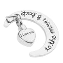 I Love You To The Moon&Back' Cremation Pendant Urn Pet Keepsake Moon Heart