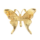 Charm Red Enamel Artificial Pearl Gold Plated Alloy Butterfly Crystal Brooch