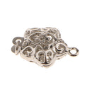5 Pieces Double Side Filigree Heart Connectors DIY Bracelet Necklace Clasps