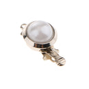 5 Pieces Round Locket with Imitation Pearl Clasp Connector DIY Jewelry Craft