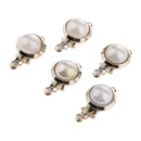 5 Pieces Round Locket with Imitation Pearl Clasp Connector DIY Jewelry Craft