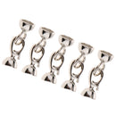 5 Sets DIY Leather Rope Half Ball Necklace Bracelet Buckle Lobster Clasp