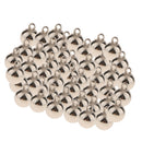 50 Pieces 12mm Round Spacer Beads Pendant for DIY Necklace Bracelet Jewelry