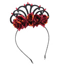 Vintage Women Girl Rose Hair Hoop Headband Bride Prom Banquet Hair Accessory